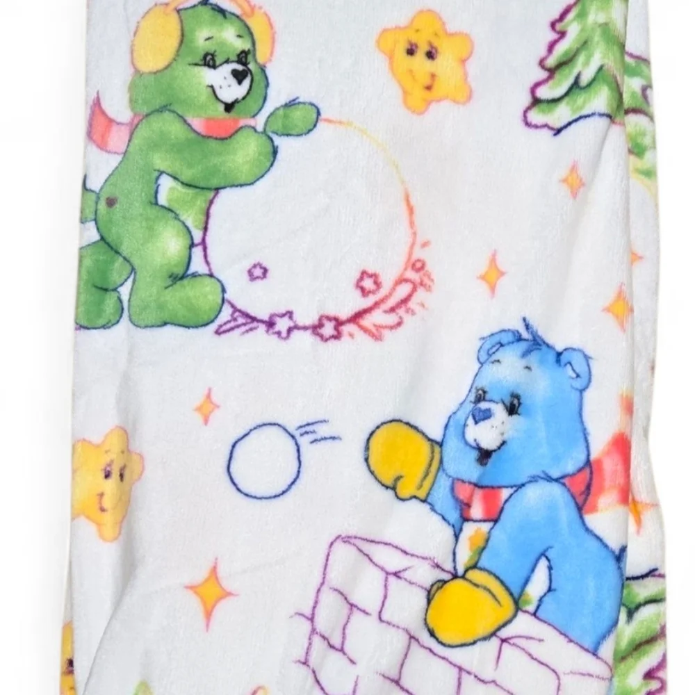 Viral Care Bears Christmas Snowball Fight Plush Blanket